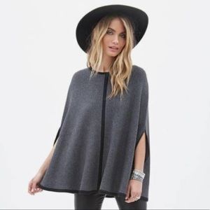 Ribbed Knit Cape